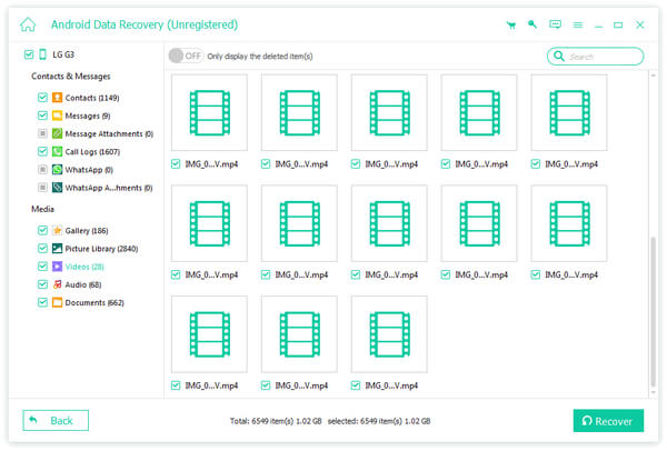 Selections and Recover