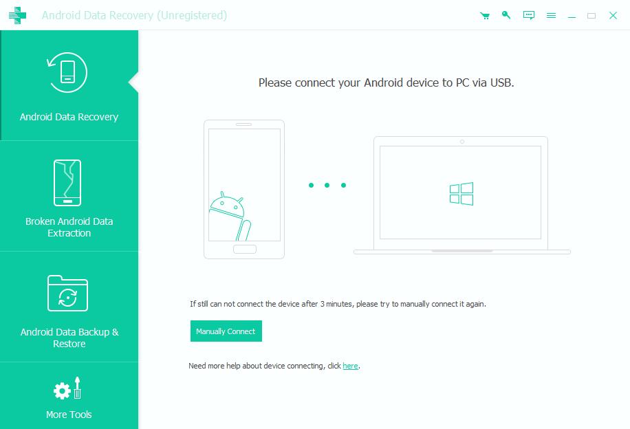 Connect Android to Android data Recovery