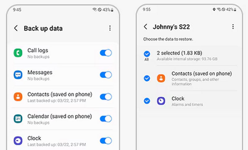 Back Up Samsung Contacts to Samsung Cloud