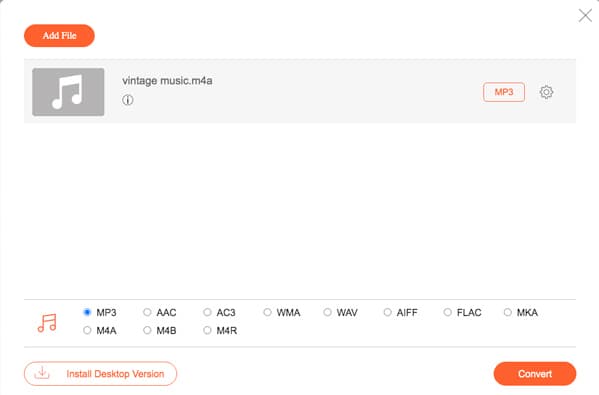 Choose MP3 format