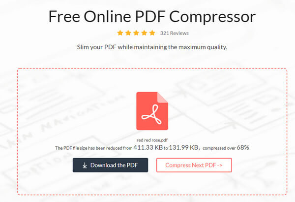 condense pdf file to email