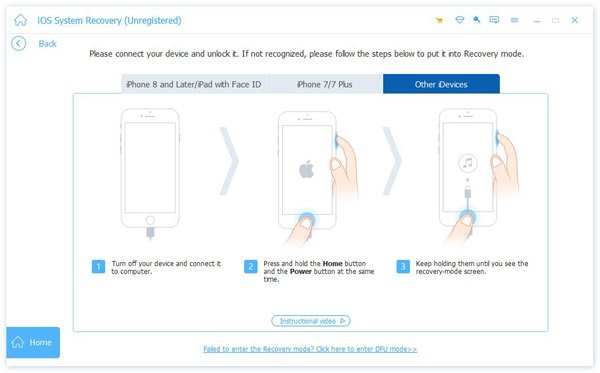 Step 2. Put iPhone into Recovery/DFU mode