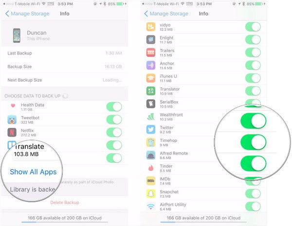 使用iCloud备份iPhone应用程序