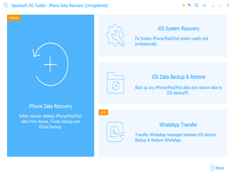 Apeaksoft iPhone Data Recovery software