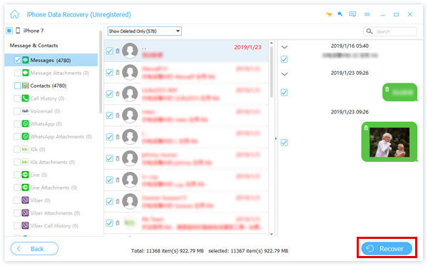 Recover deleted iMessages from iPhone