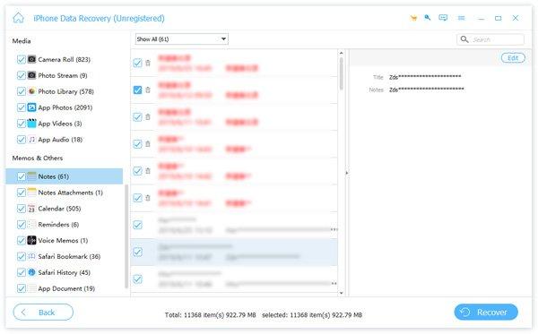 Recover iPhone Notes