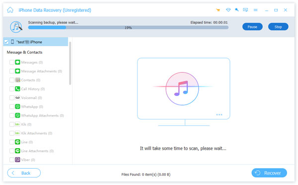 Scan iTunes Backup 