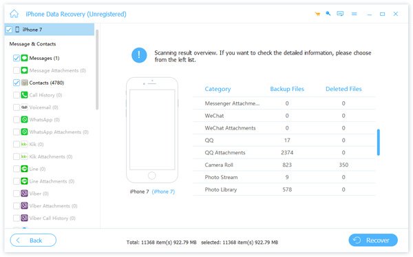 scanning result ios