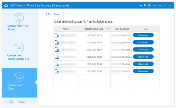 Choose iCloud Backup