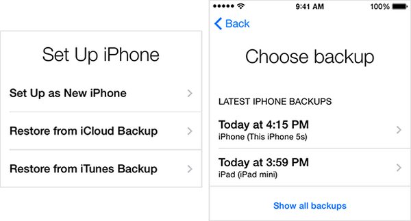 Recover iPhone contacts with iCloud Backup