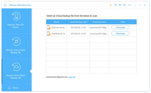 Access iCloud Backup Files