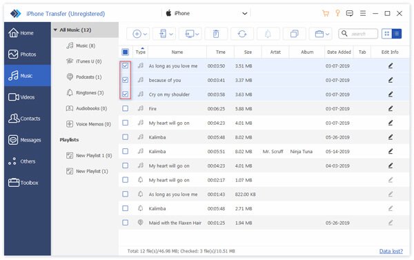 Choose File to Share between iOS Devices