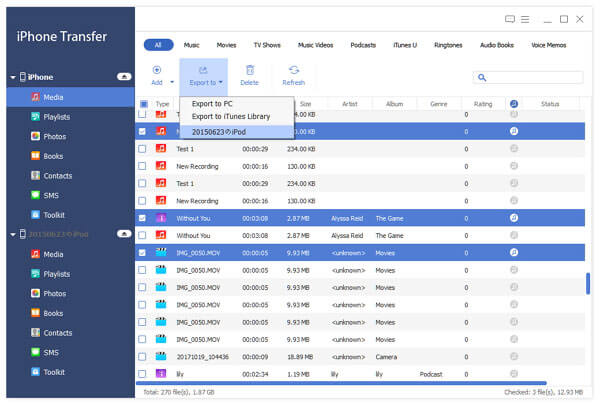 Start to Transfer Files