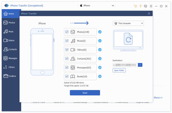 One-click Transferring