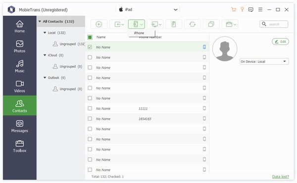 how to export contacts from ipad