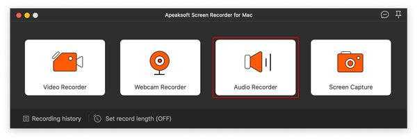 Audio recorder interface