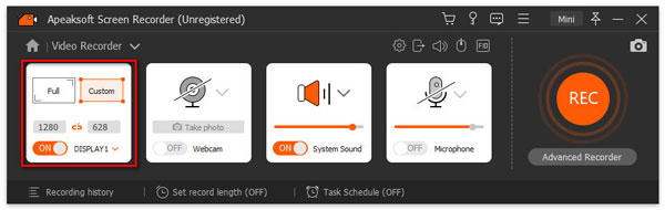 Custom Recording Region