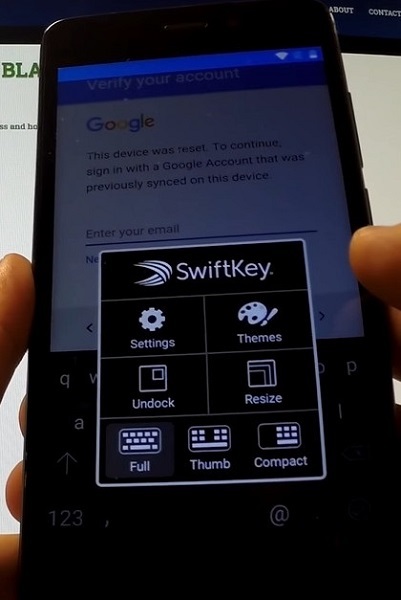 Activate Swiftkey Menu One Zte