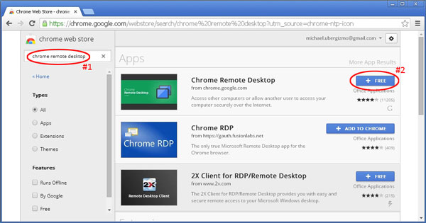 Add Chrome Remote