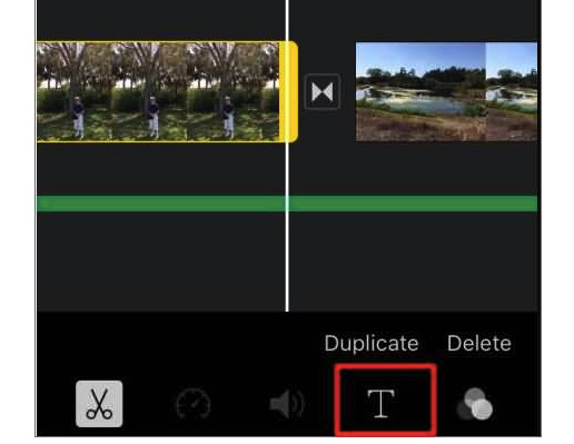 add text to imovie iphone