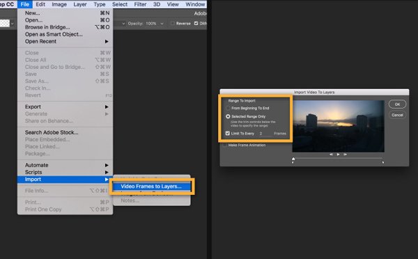 Add video to photoshop