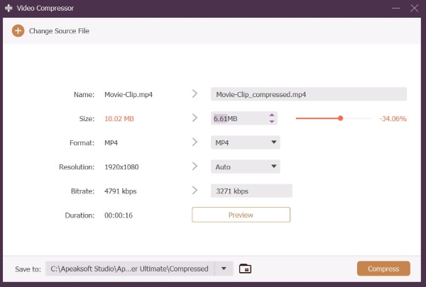 Abjust Compression Settings