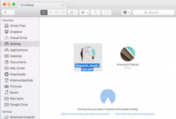 Sync iBooks via AirDrop