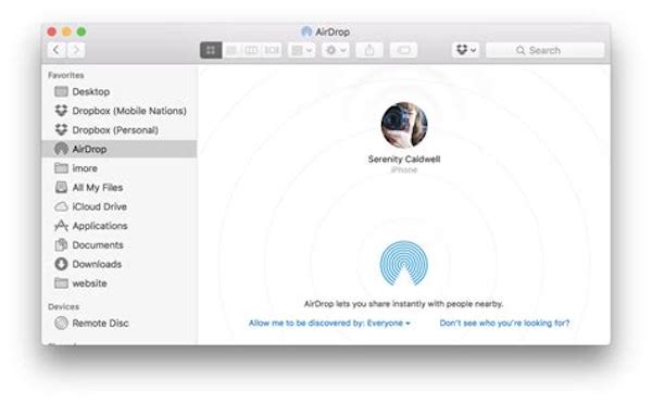 Airdrop in Mac