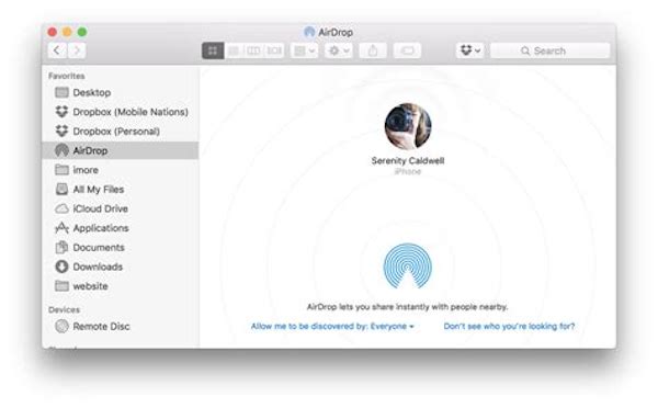 sync mac and iphone to share file