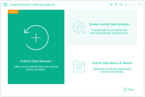 Android Data Recovery Home Interface