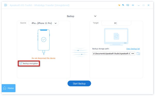 Apeaksoft Backup Encryption