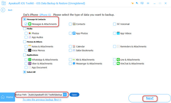 Apeaksoft Data Type