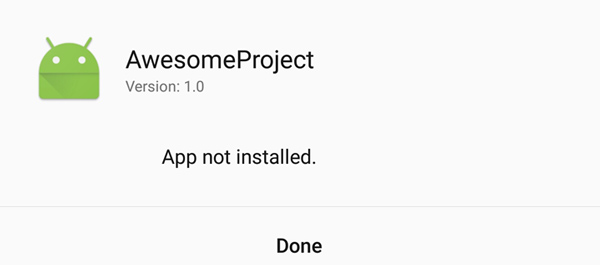 App Not Installed Error