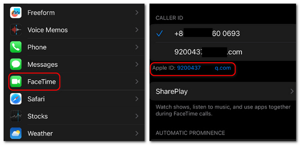 Apple ID In FaceTime