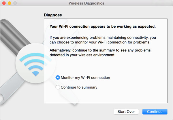 Check Wireless Diagnostics