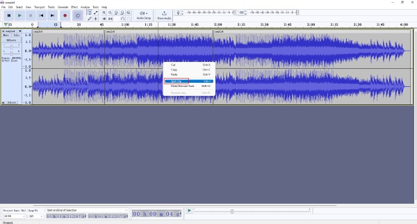 Audacity Cut Flac 文件