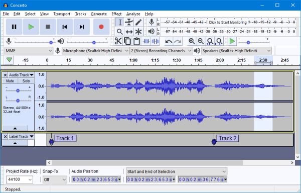 Audacity WMA Trimmer