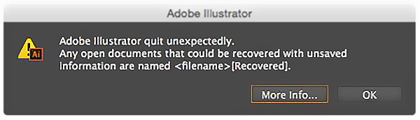 Auto recover illustrator file