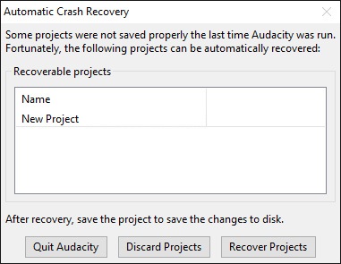 Automatic crash recovery