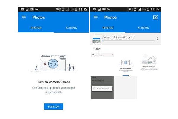 Backup Android Photos to Dropbox