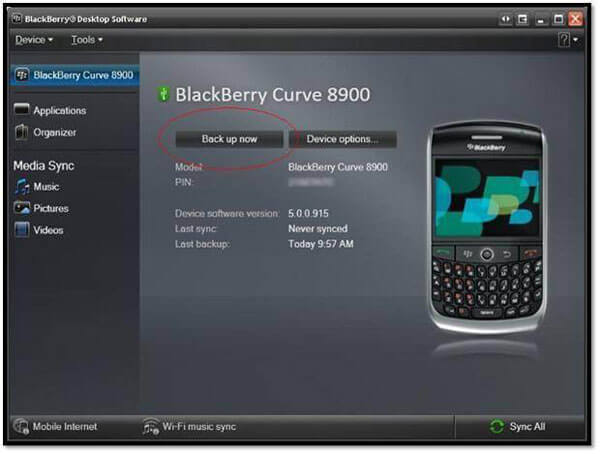 backup blackberry link