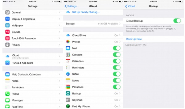 how to backup iphone to icloud iphone 8