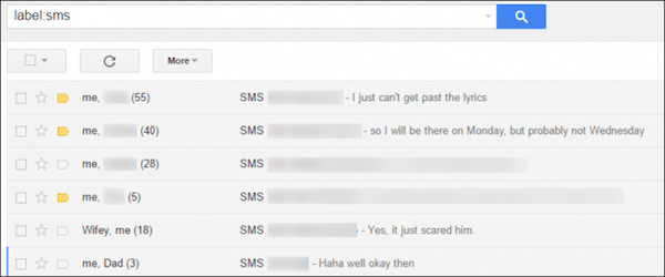 Backup text messages to Gmail