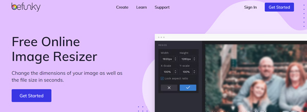 Befunky Free Online Image Resizer