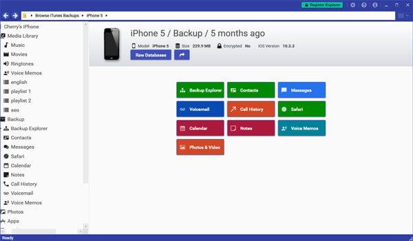 Browse iPhone Backup