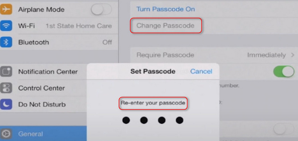 Change Restriction Passcode