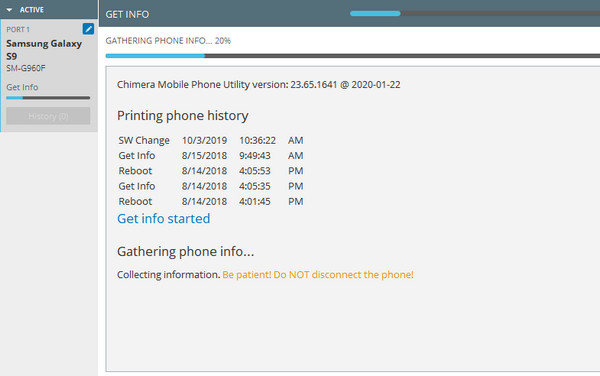 Check Phone History Chimera