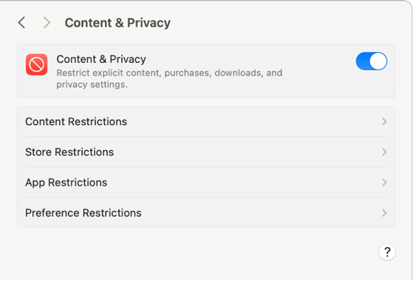 Check Restrictions Mac