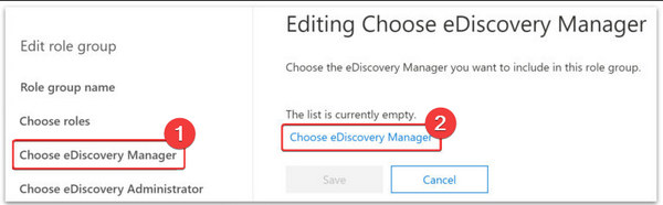 Choose Ediscovery Manager