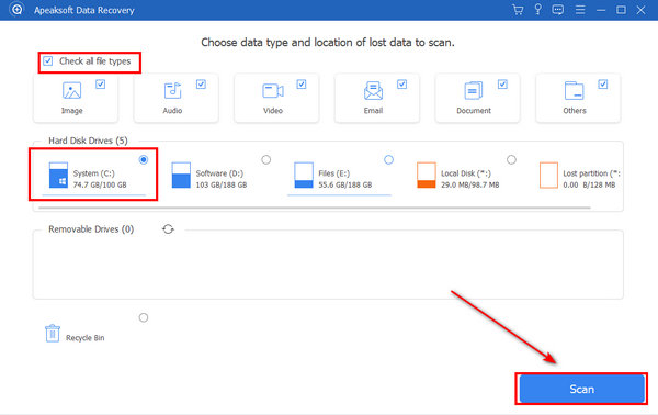 Choose File Types In Hard Drive